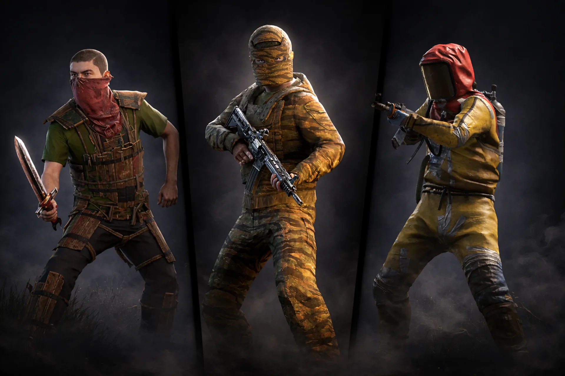 Solo Rust player characters ready for combat